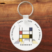 Indrukwekkend neoplasticisme Art Monogram. Brief H Sleutelhanger (Voorkant)