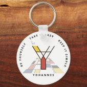 Indrukwekkend neoplasticisme Art Monogram. Brief Y Sleutelhanger (Voorkant)