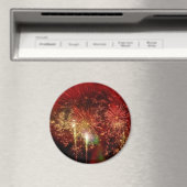 Indrukwekkend rood vuurwerk magneet (Insitu (Vaatwasser))