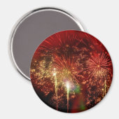 Indrukwekkend rood vuurwerk magneet (Voorkant / Achterkant)