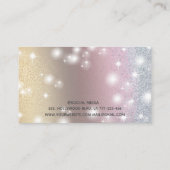 Indrukwekkend roos gouddiamantglittery make-up eye visitekaartje (Achterkant)