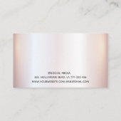 Indrukwekkend roos gouddiamantglittery make-up eye visitekaartje (Achterkant)