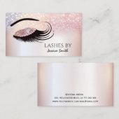 Indrukwekkend roos gouddiamantglittery make-up eye visitekaartje (Voorkant / Achterkant)