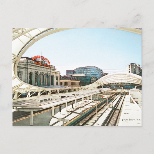 Indrukwekkend West-Uitzicht, Union Station, Denver Briefkaart (Voorkant)