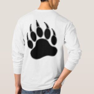 Indrukwekkende Beerpootafdruk op de Achterkant - S T-shirt