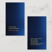 Indrukwekkende, blauwe, scherpe, professionele mod visitekaartje (Voorkant / Achterkant)