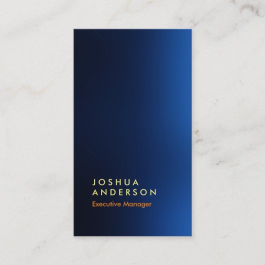 Indrukwekkende, blauwe, scherpe, professionele mod visitekaartje (Voorkant)