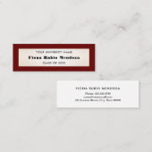 Indrukwekkende Bourgogne Afstuderen Naam Invoegen Mini Visitekaartje (Voorkant / Achterkant)