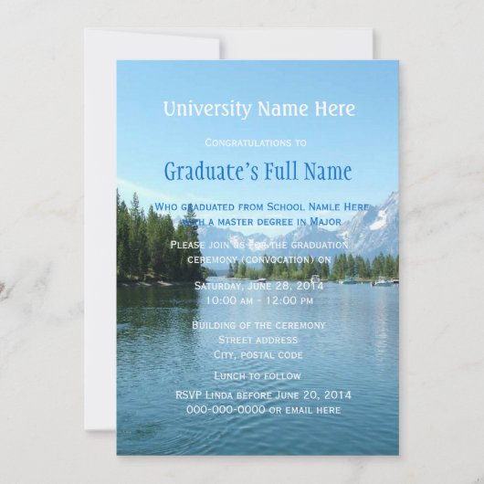 indrukwekkende ceremonie van het afstuderen van he kaart (Voorkant)