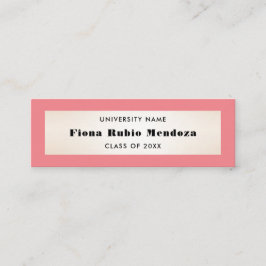 Indrukwekkende Coral Gold Afstuderen Naam Invoegen Mini Visitekaartje