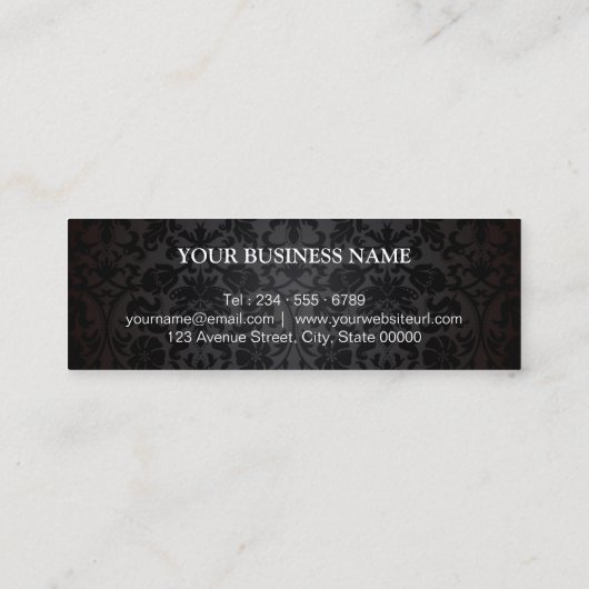 Indrukwekkende Eye Catching 3D Gold Lips Make-up A Mini Visitekaartje (Achterkant)