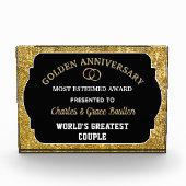 Indrukwekkende gouden jubileum aangepaste prijs  fotoblokken (Voorkant)