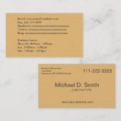 indrukwekkende gouden , zonnige gele informatie visitekaartje (Voorkant / Achterkant)