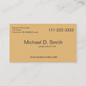 indrukwekkende gouden , zonnige gele informatie visitekaartje (Achterkant)