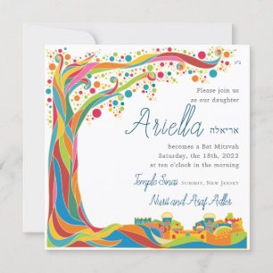 Indrukwekkende kleurrijke levensboom in Jeruzalem Kaart