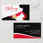 indrukwekkende Makeup Artist Hot Red Lips-stick Visitekaartje (Voorkant / Achterkant)