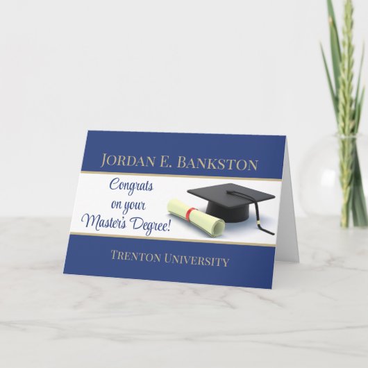 indrukwekkende mastergraad! Afgestudeerd Kaart (Voorkant)