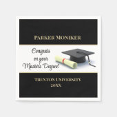 indrukwekkende mastergraad! Afgestudeerd Servet (Voorkant)