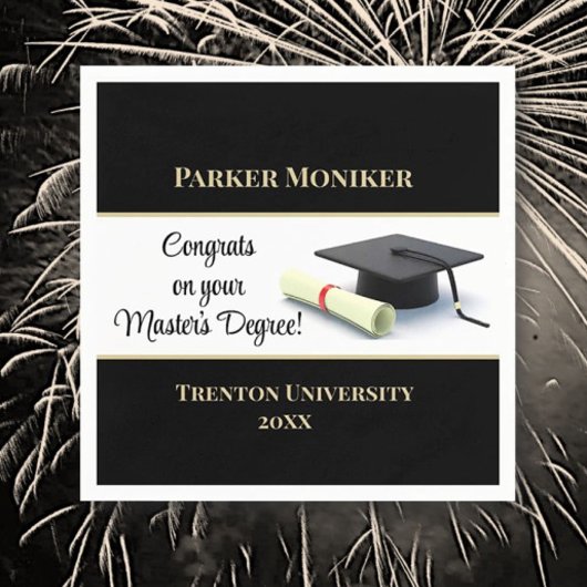 indrukwekkende mastergraad! Afgestudeerd Servet