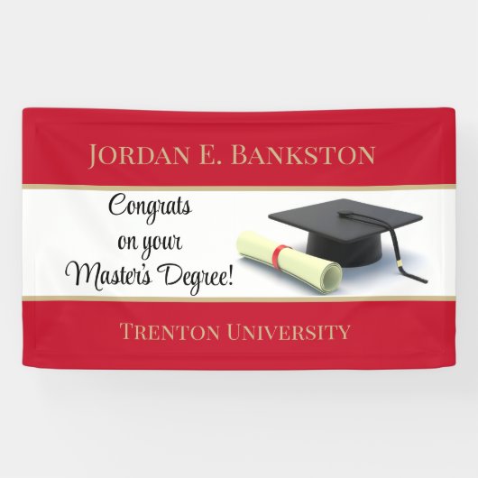 indrukwekkende mastergraad! Afgestudeerd Spandoek (Horizontaal)