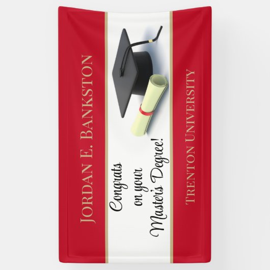 indrukwekkende mastergraad! Afgestudeerd Spandoek (Verticaal)