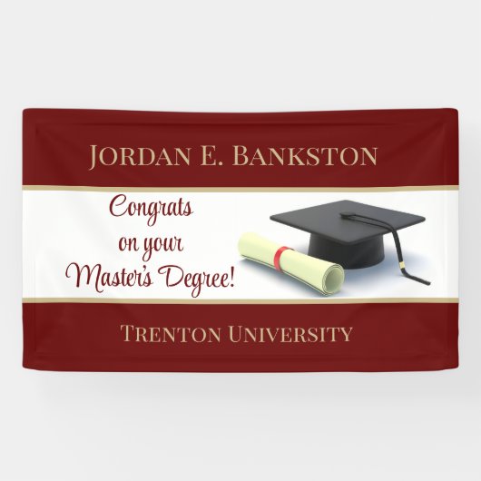 indrukwekkende mastergraad! Afgestudeerd Spandoek (Horizontaal)