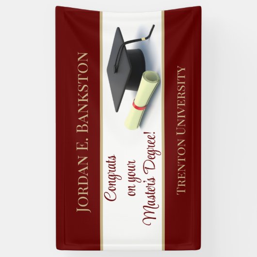 indrukwekkende mastergraad! Afgestudeerd Spandoek (Verticaal)