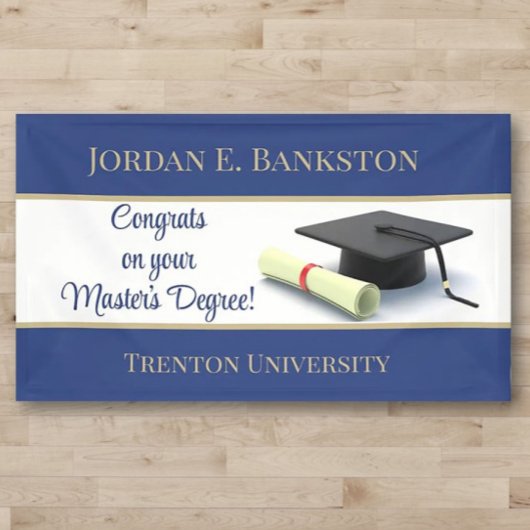 indrukwekkende mastergraad! Afgestudeerd Spandoek