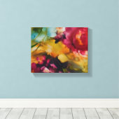 Indrukwekkende moderne bloemenjuwelentonen canvas afdruk (Insitu (Houten vloer))