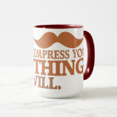 Indrukwekkende Mustache-mok - kies stijl, kleur Mok (Voorkant rechts)