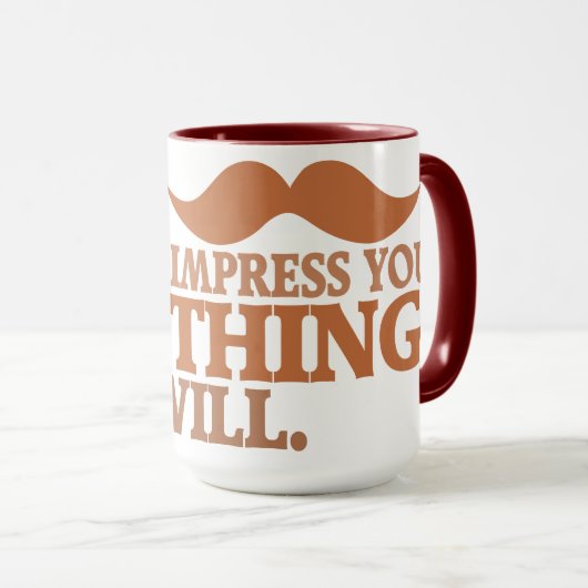 Indrukwekkende Mustache-mok - kies stijl, kleur Mok (Voorkant rechts)