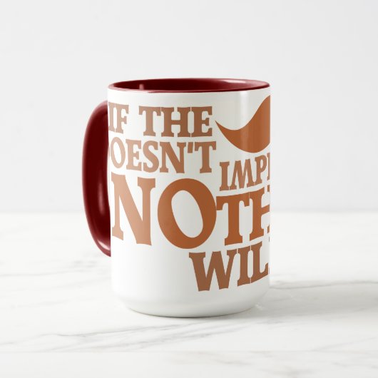 Indrukwekkende Mustache-mok - kies stijl, kleur Mok (Voorkant links)