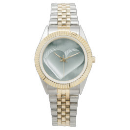 Indrukwekkende originele waterverf zilveren 3D har Horloge