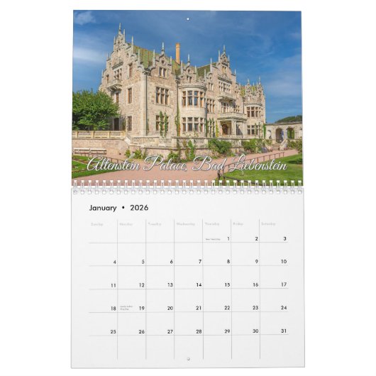 Indrukwekkende paleizen in Duitsland 2026 Kalender (Jan 2026)