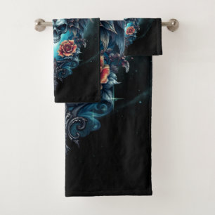 Indrukwekkende, realistische schedel, bad handdoek