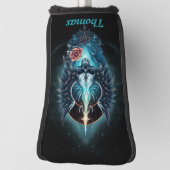 Indrukwekkende, realistische schedel, golfheadcover (Draai 90)