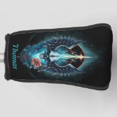 Indrukwekkende, realistische schedel, golfheadcover (Voorkant)