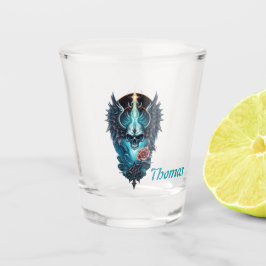 Indrukwekkende, realistische schedel, shot glas