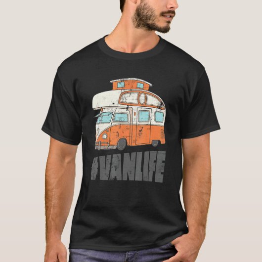 Indrukwekkende Retro Camper Van Life -  Vanlife T-shirt (Voorkant)
