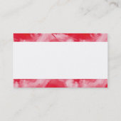 Indrukwekkende Rode Waterverven Visitekaartje (Achterkant)