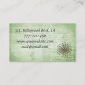 Indrukwekkende romantische  scriptdandelion visitekaartje (Achterkant)