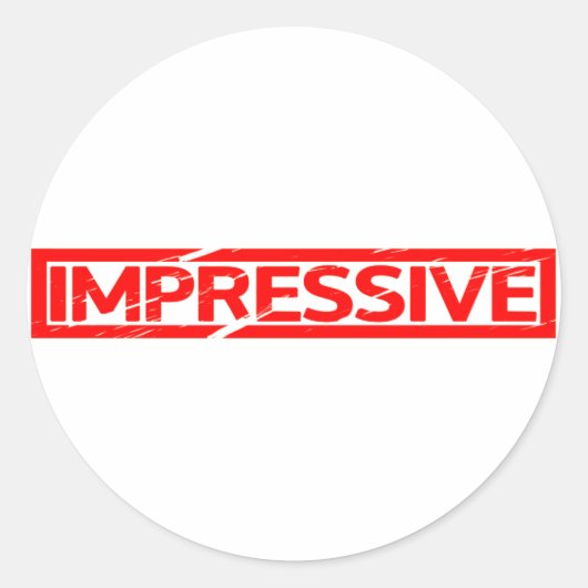 Indrukwekkende stempel ronde sticker (Voorkant)