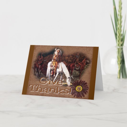 indrukwekkende thanks indian greeting card bedankkaart (Voorkant)