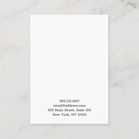 Indrukwekkende Waterverf ventilator wit oorscherm Visitekaartje (Achterkant)