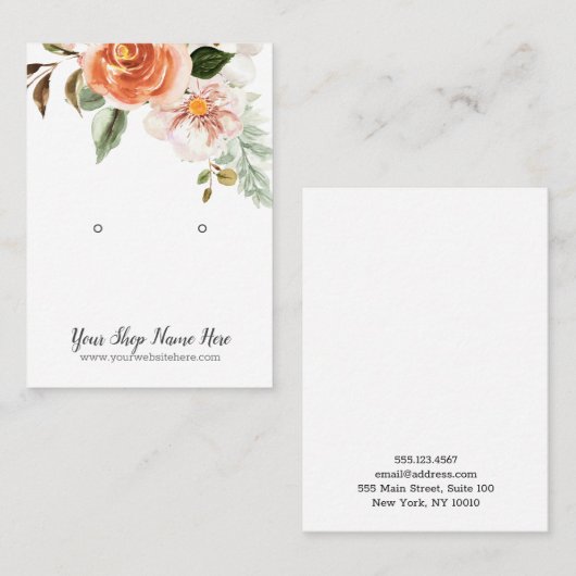 Indrukwekkende Waterverf ventilator wit oorscherm Visitekaartje (Voorkant / Achterkant)