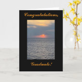 Indrukwekkende zonsondergang, gefeliciteerd Afstud Kaart (Gele Bloem)
