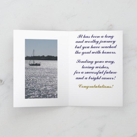 Indrukwekkende zonsondergang, gefeliciteerd Afstud Kaart (Binnen)