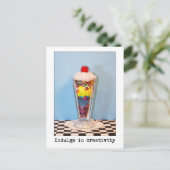 Induge in creativiteit fotografie briefkaart (Staand voorkant)