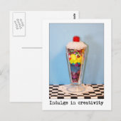 Induge in creativiteit fotografie briefkaart (Voorkant / Achterkant)