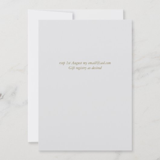 Indulgent Coral Gold Floral Bouquet Weddenschap (Achterkant)